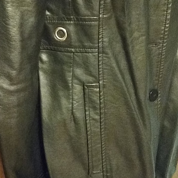 NWOT ARDEN B BLACK LEATHER GROMMET JACKET - Picture 3 of 9